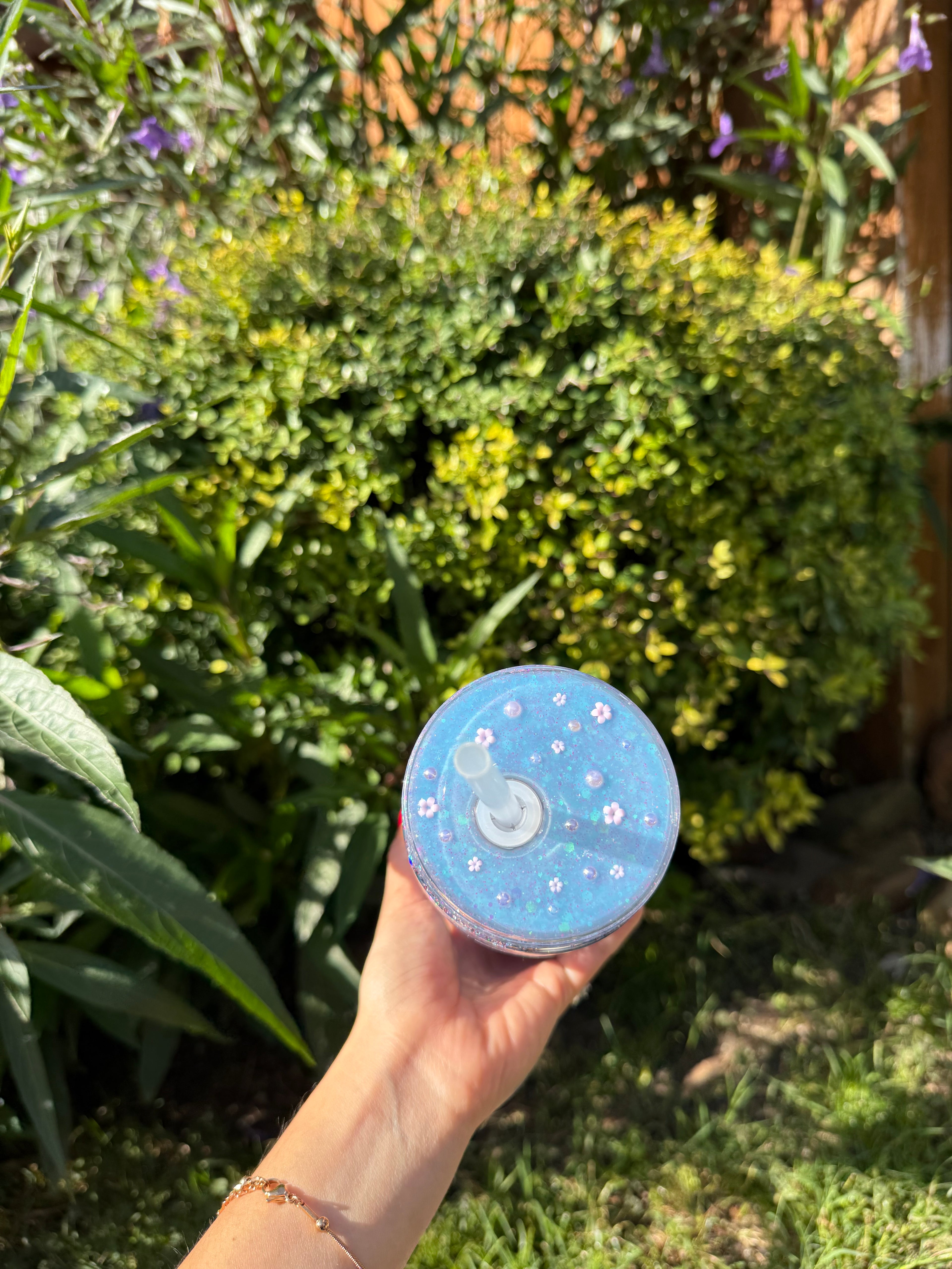 Blue and Pink Snowflakes